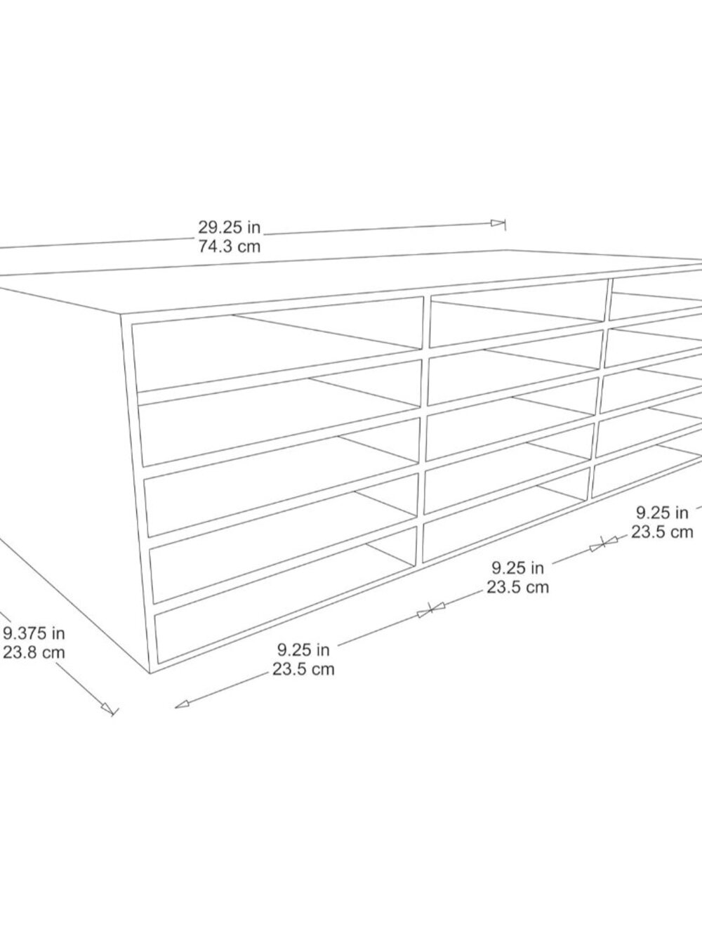 Classroom Keepers 9" x 12" Construction Paper Storage, 15-Slot, White, 9-3/8"H x - Picture 3 of 7